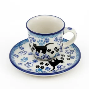 Filiżanka i spodek espresso B10 0,06l <br> 1771X Czarny kot